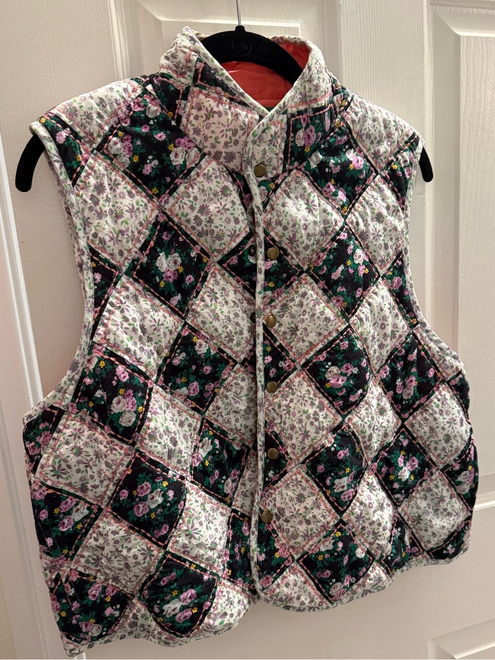 Clare V. Timothe Floral Quilted Reversible Vest